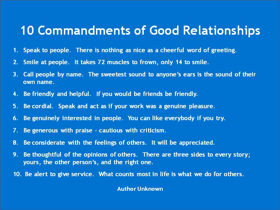 Adèle Mclay 10 Commandments Of Good Relationships Adèle Mclay